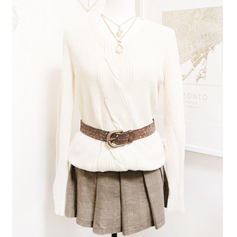 Cream Cable Knit Chunky Sweater 🍦 TALBOTS
